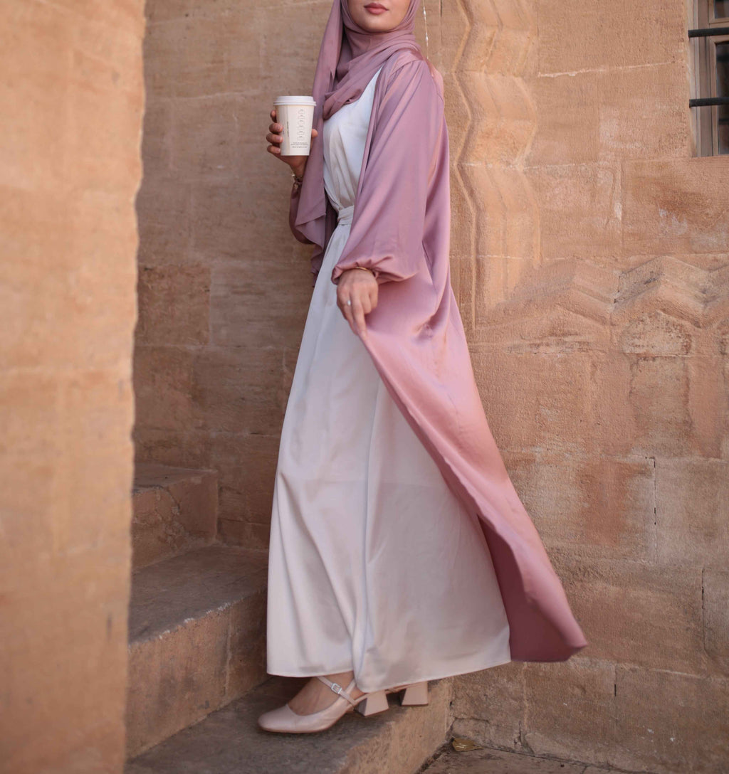 Casual Beautiful Bubble sleeve Kimono/Abaya for Women - Try Modest Limited