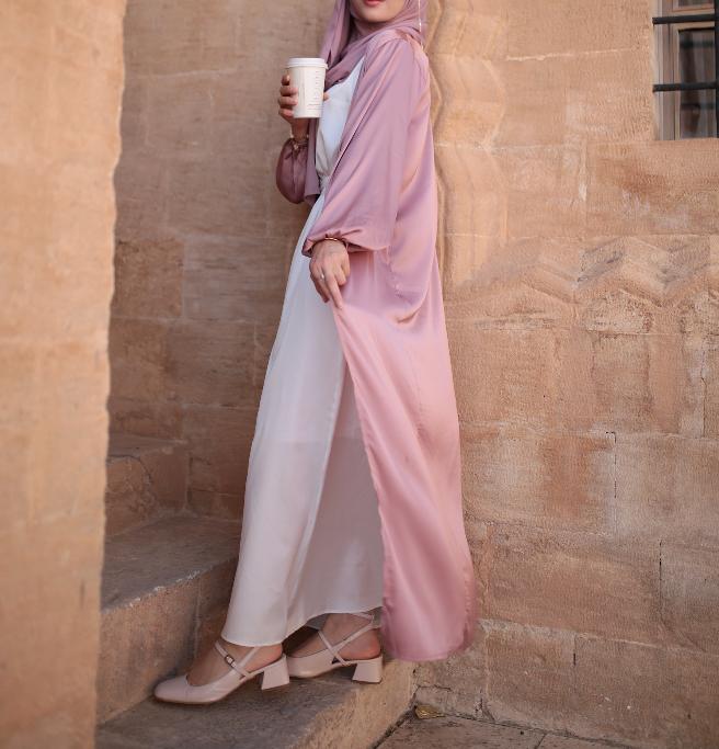 Casual Beautiful Bubble sleeve Kimono/Abaya for Women - Try Modest Limited 