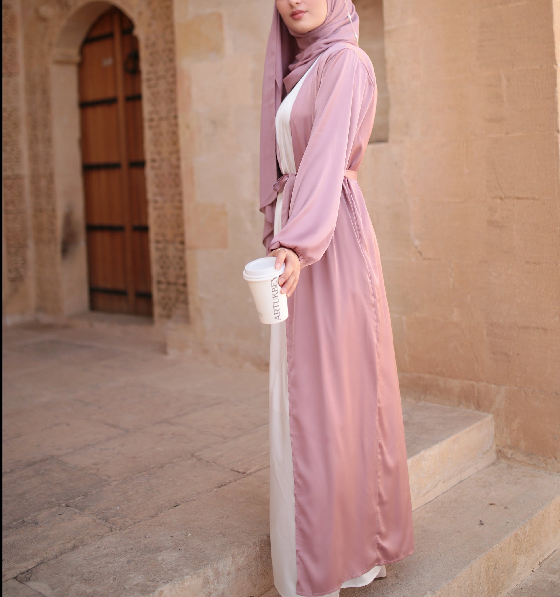 Casual Beautiful Bubble sleeve Kimono/Abaya for Women - Try Modest Limited 