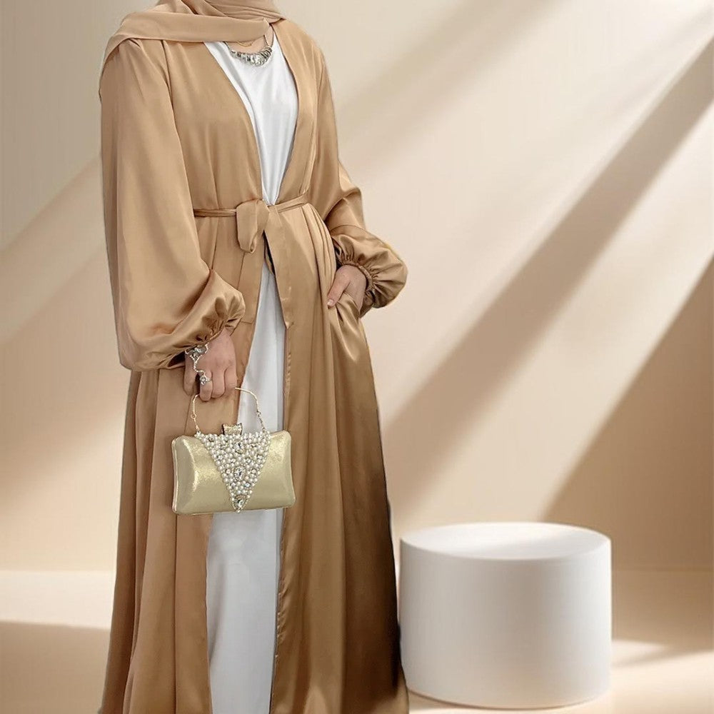 Casual Beautiful Bubble sleeve Kimono/Abaya for Women - Try Modest Limited 