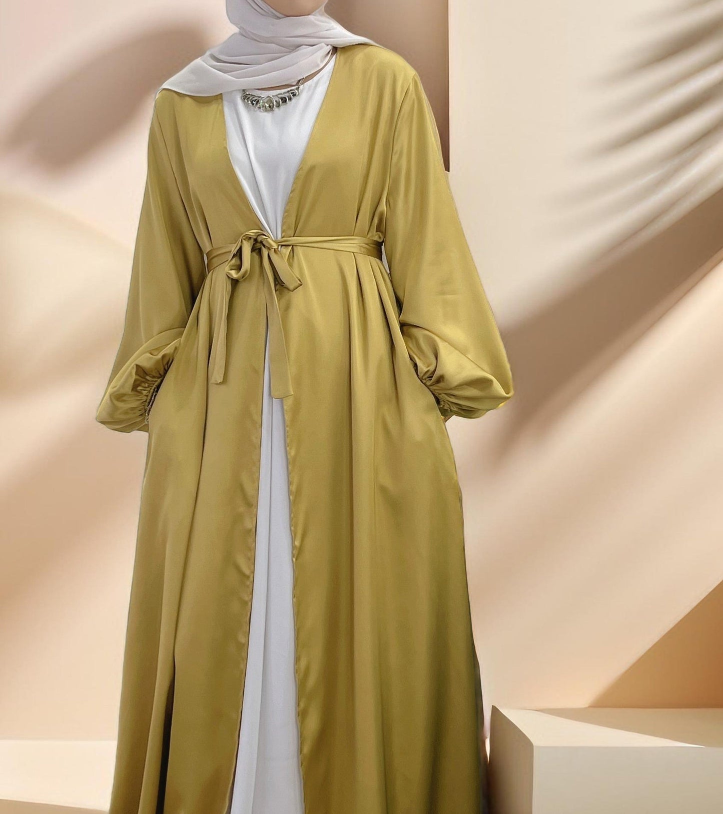 Casual Beautiful Bubble sleeve Kimono/Abaya for Women - Try Modest Limited 