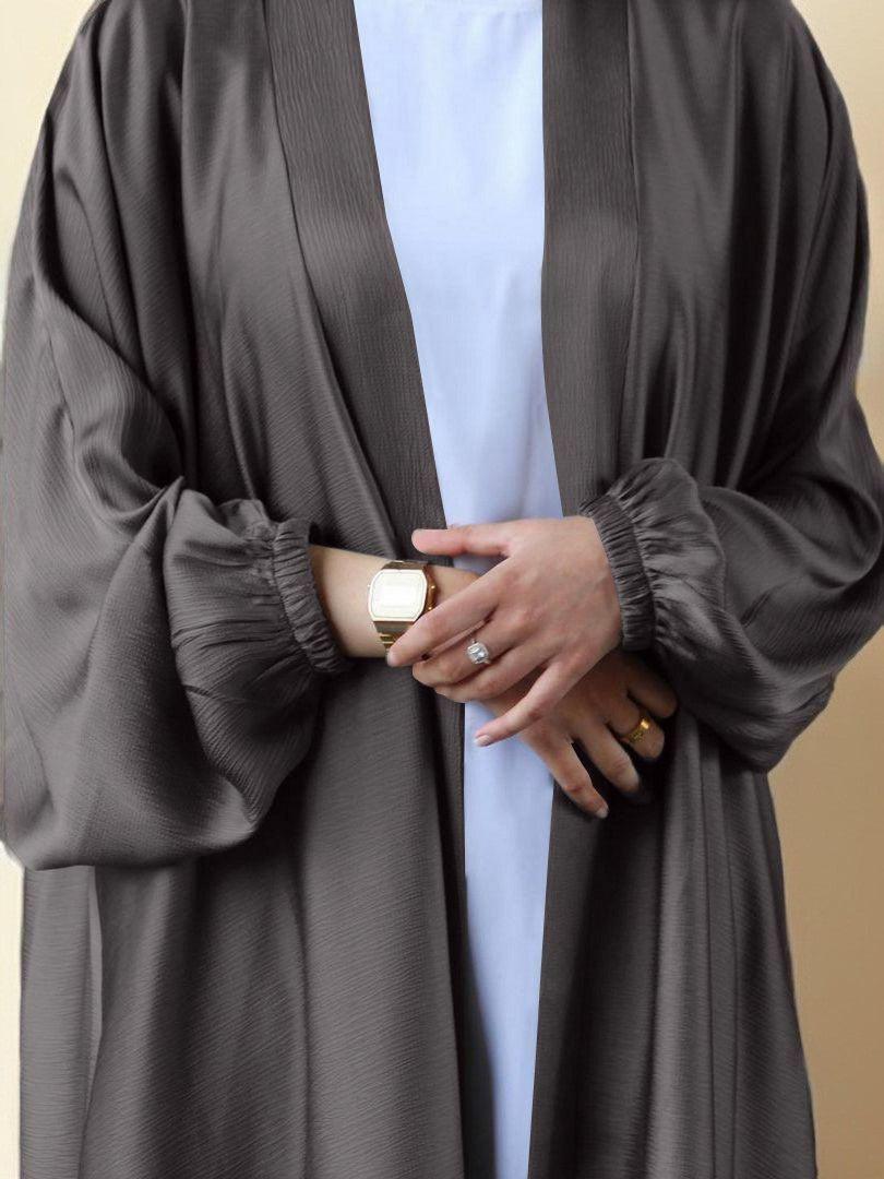 Casual Elegant Women's Belt Style Silky Kimono-Muslim abaya - Try Modest Limited 