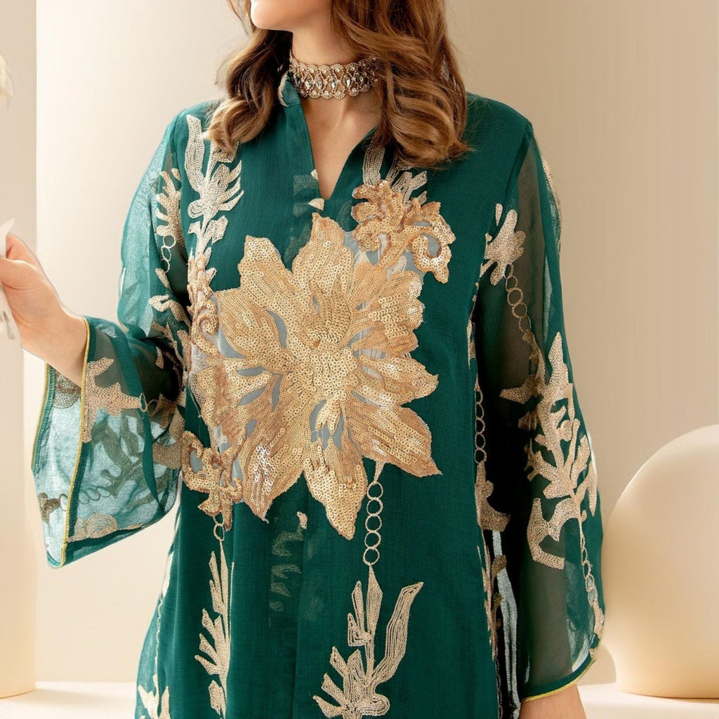 Casual Sequin kaftan embroidered Evening dress - Try Modest Limited
