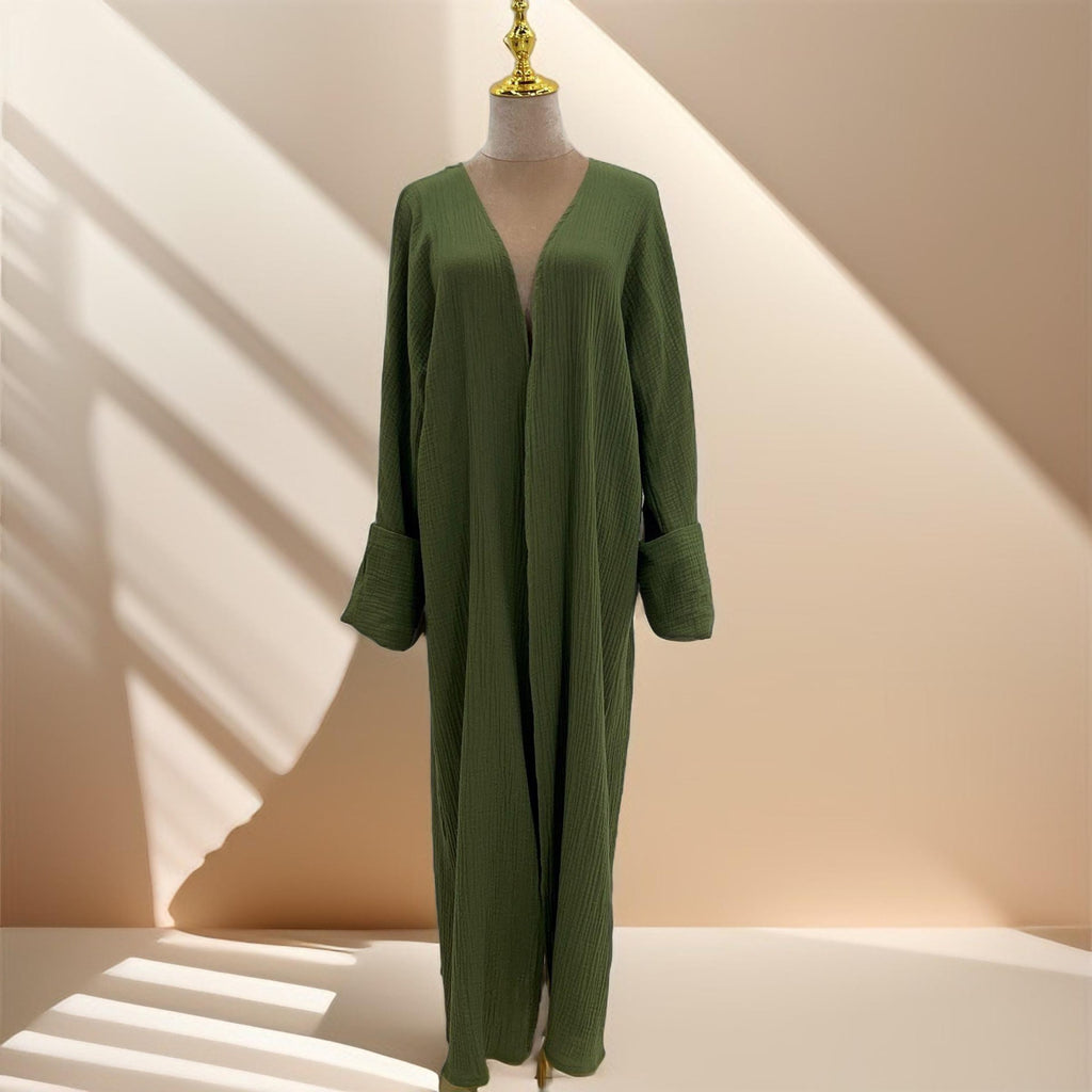 Casual cardigan abaya and Pants Set - Try Modest Limited