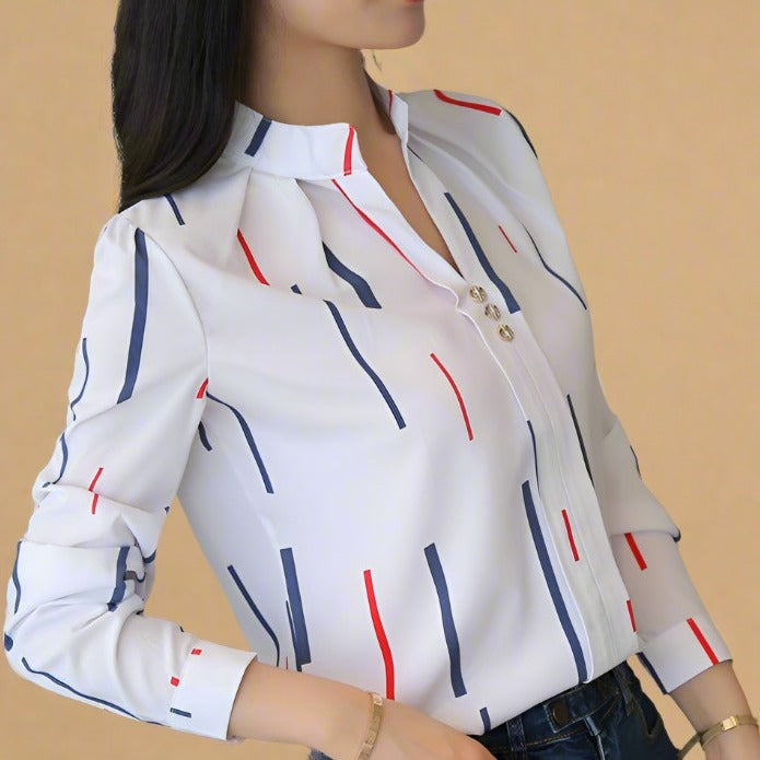 Casual printed white tops for women - Try Modest Limited