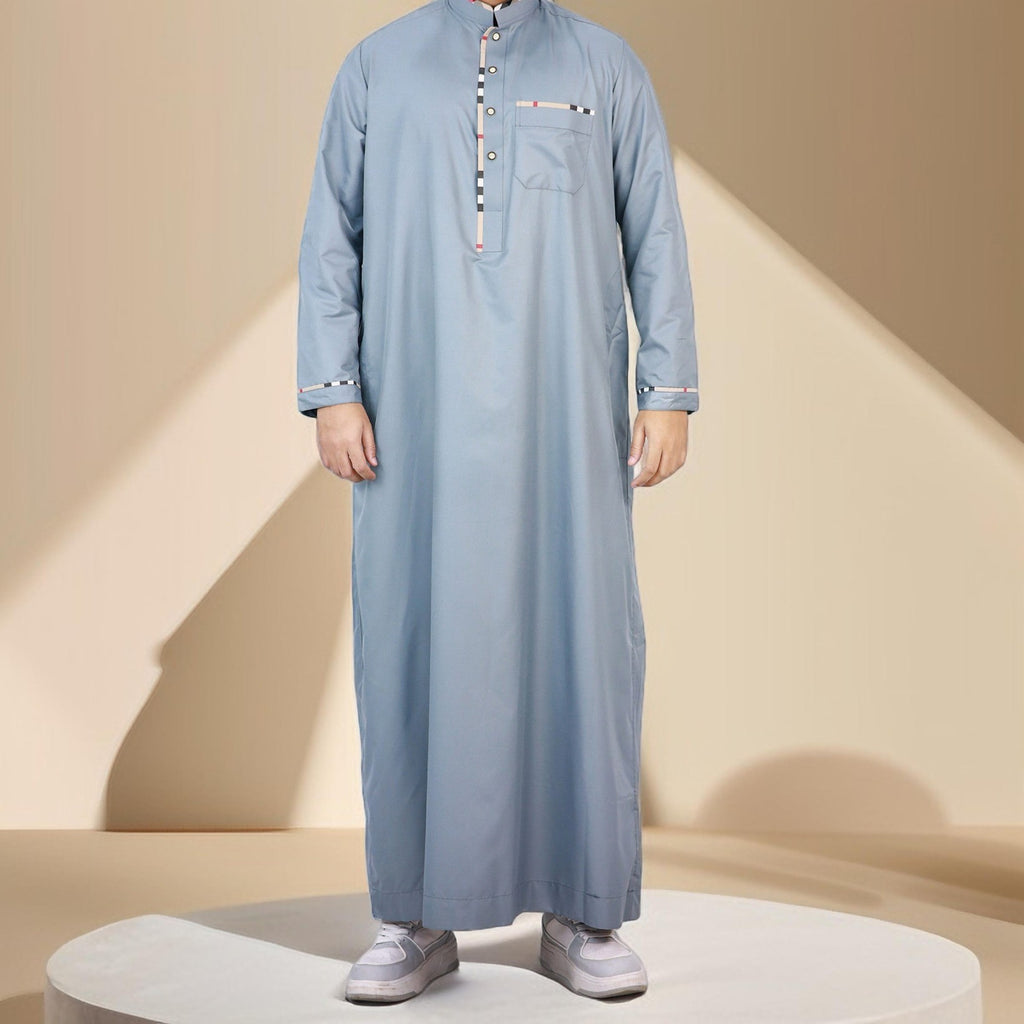 Classic Men's kandura with contrast piping - Try Modest Limited