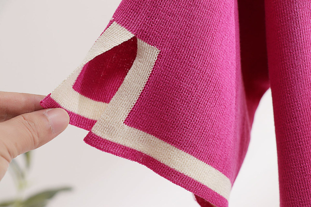 Classic Style Ice Silk Knitting Suit Two-piece Set - Try Modest Limited