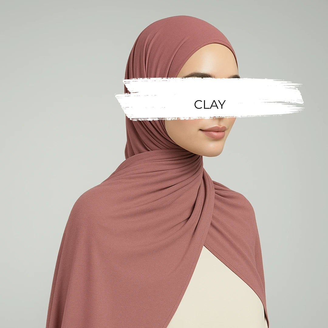 Clay OEKO-TEX® Bamboo Jersey Hijab - Try Modest Limited