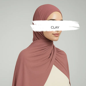 Clay OEKO-TEX® Bamboo Jersey Hijab - Try Modest Limited