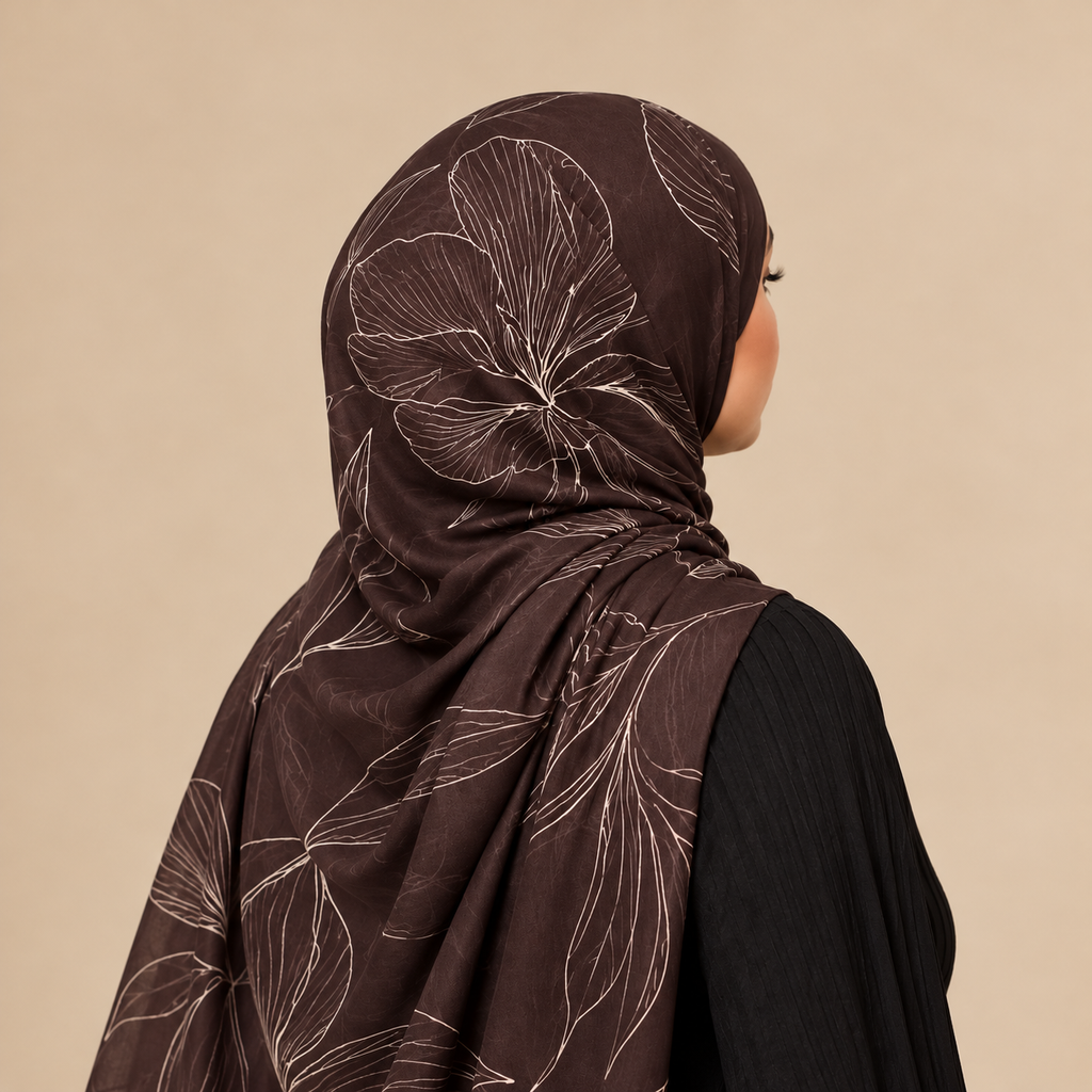 Cocoa Silhouette Modal Hijab