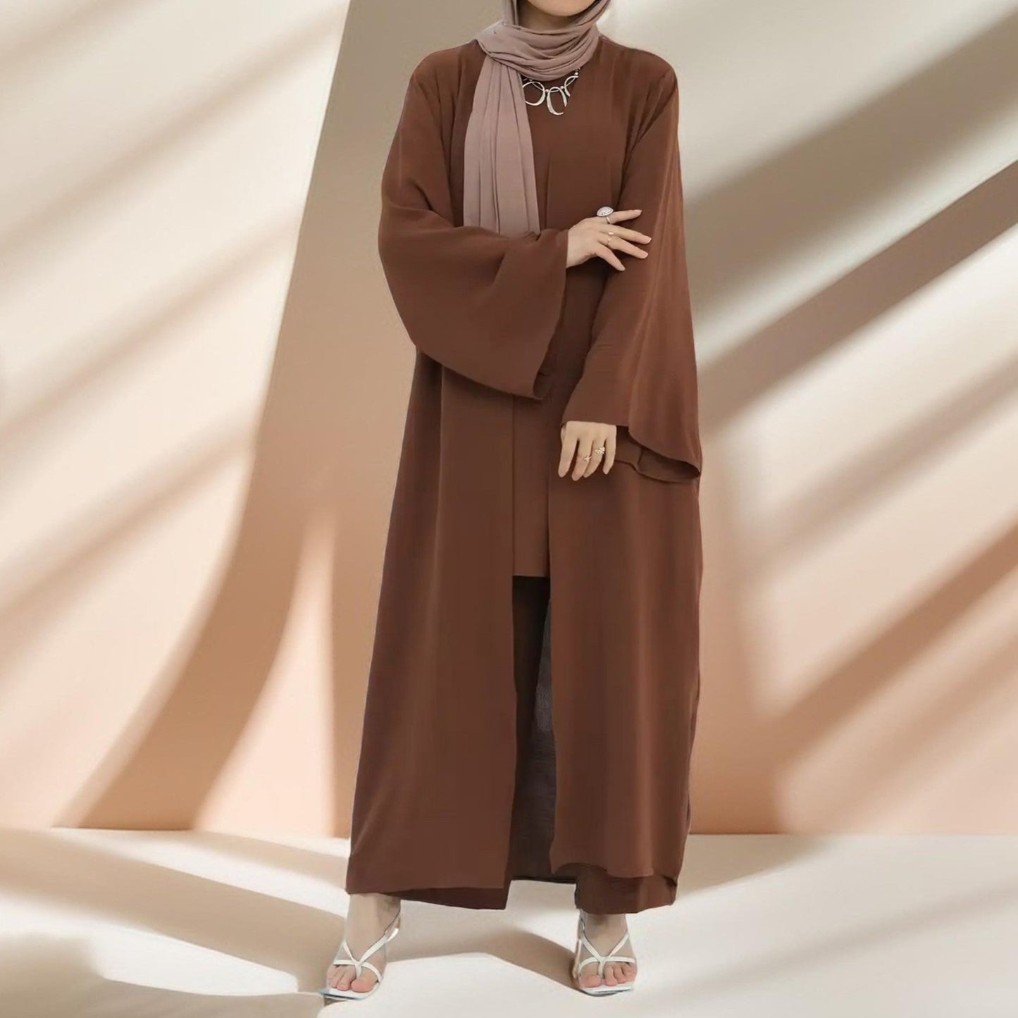 Behagelig omslag med 3 PC Abaya sett