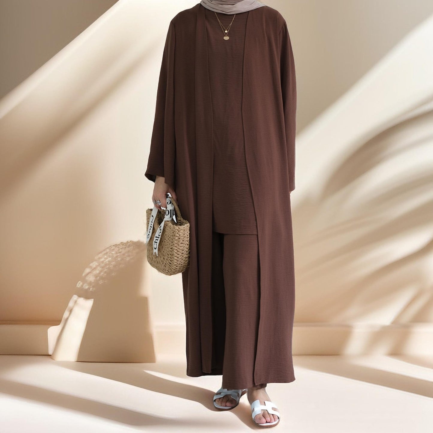 Bekväm täckning 3 PC Abaya Set