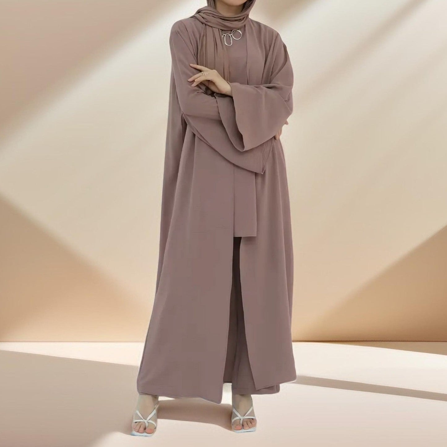 Bekväm täckning 3 PC Abaya Set