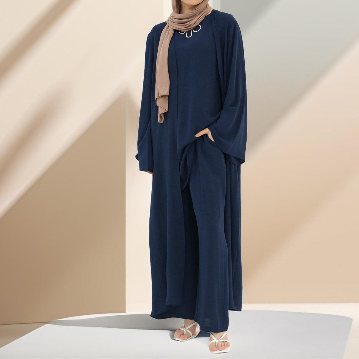 Bekväm täckning 3 PC Abaya Set