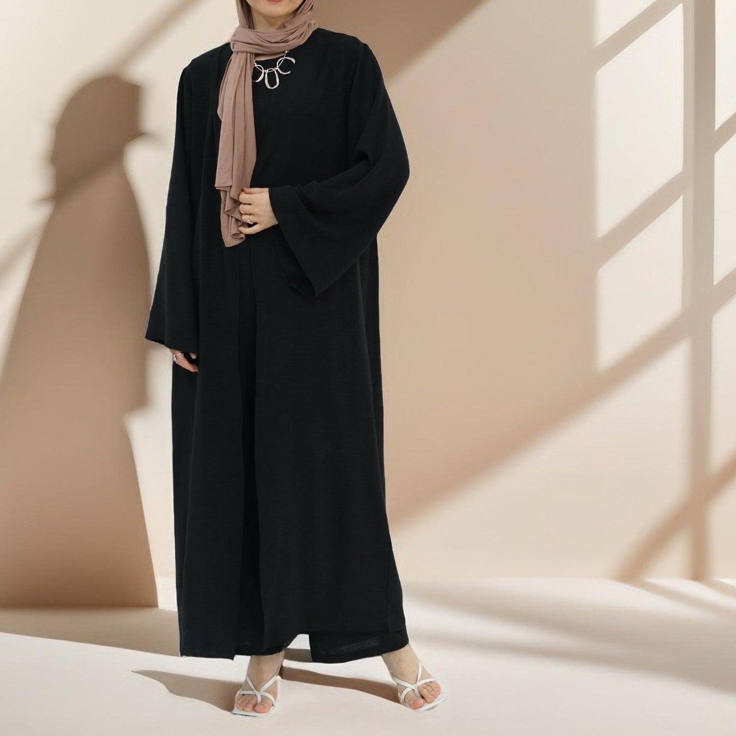 Bekväm täckning 3 PC Abaya Set