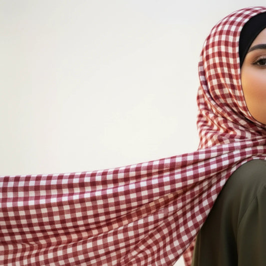 Cottage Charm Plaid Modal Hijab