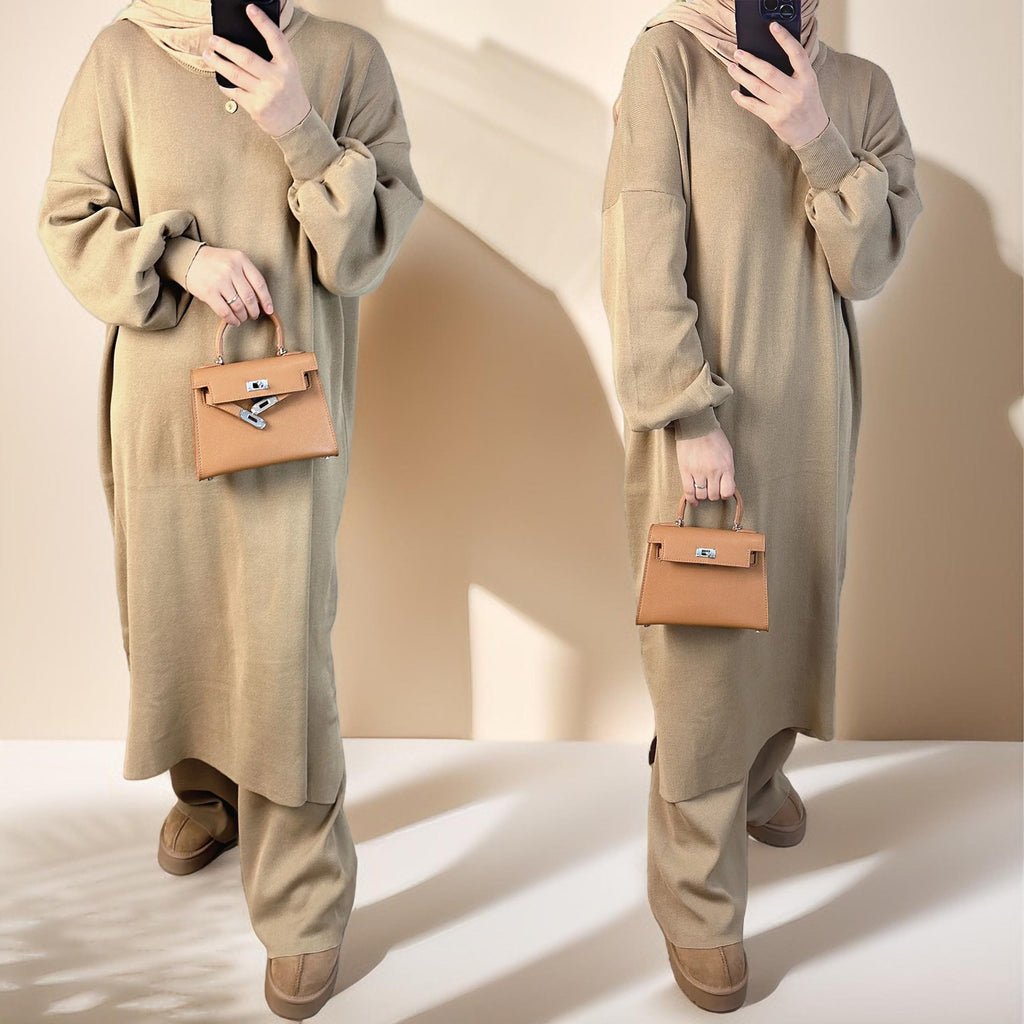 Cozy Knitted Loungewear Set - Try Modest Limited