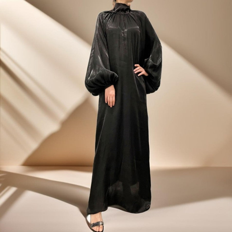 Cuff Sleeve Soft shiny stylish Abaya for women - Try Modest Limited
