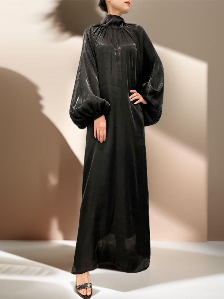 Cuff Sleeve Soft shiny stylish Abaya for women - Try Modest Limited