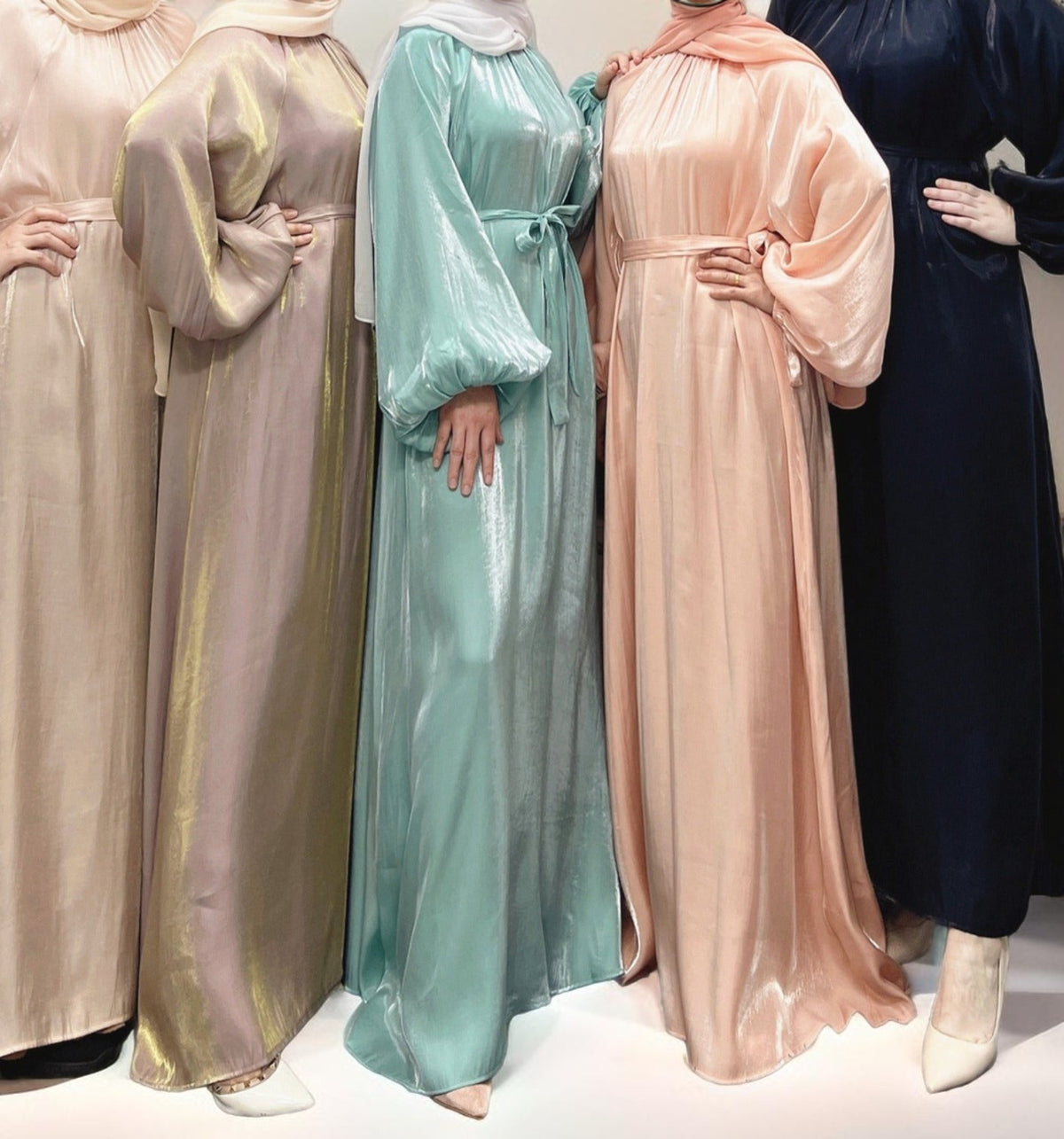 Cuff Sleeve Soft shiny stylish Abaya for women - Try Modest Limited