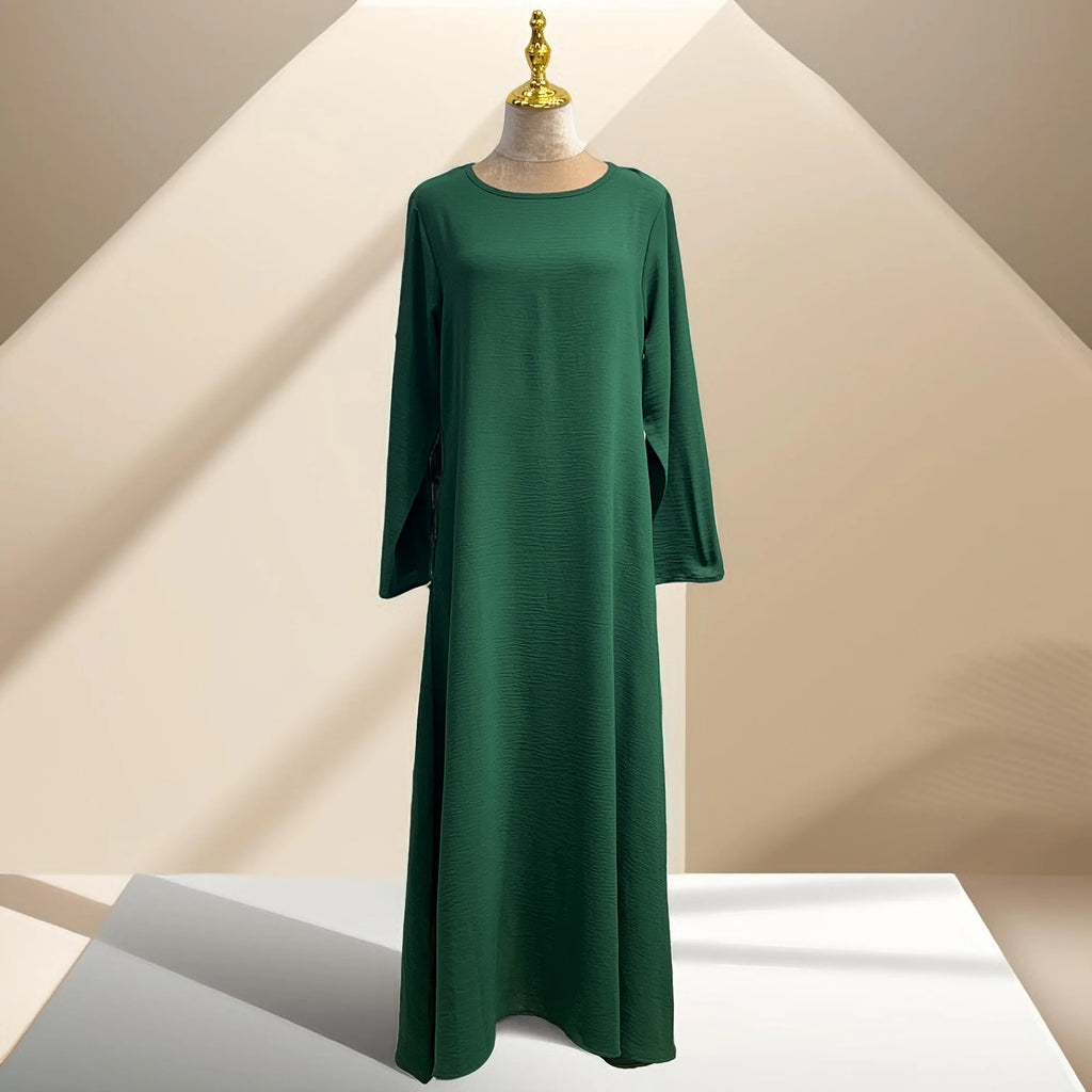 Dalia loose slip dress with pockets and long sleeve - Try Modest Limited