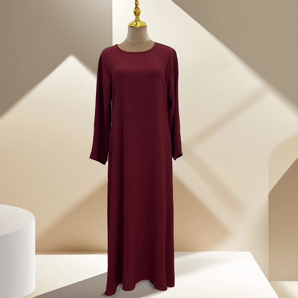 Dalia loose slip dress with pockets and long sleeve - Try Modest Limited