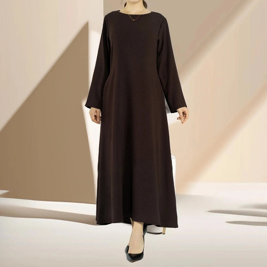 Dalia loose slip dress with pockets and long sleeve - Try Modest Limited