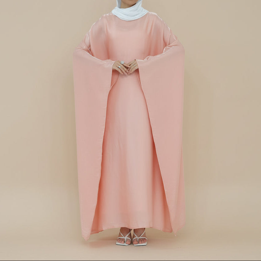 Abito da sera metallizzato liquido Dariya – Abito formale modesto e scintillante di lusso