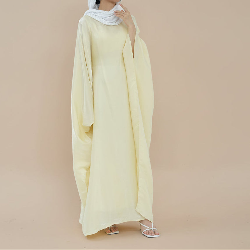 Abito da sera metallizzato liquido Dariya – Abito formale modesto e scintillante di lusso