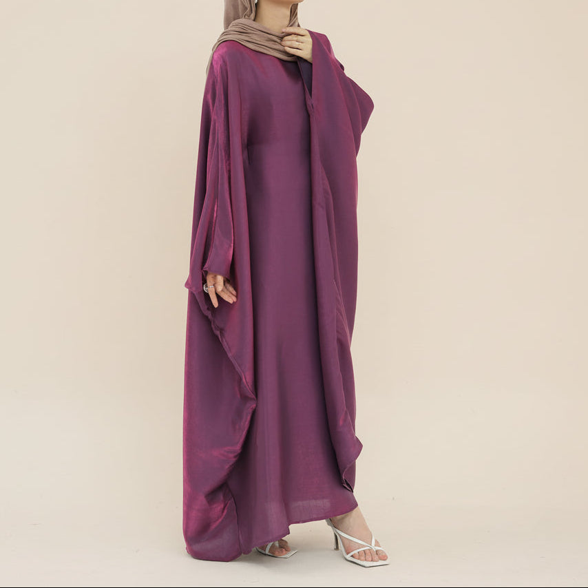 Dariya Liquid Metallic Evening Gown – Luxe Shimmer Modest Formal Dress