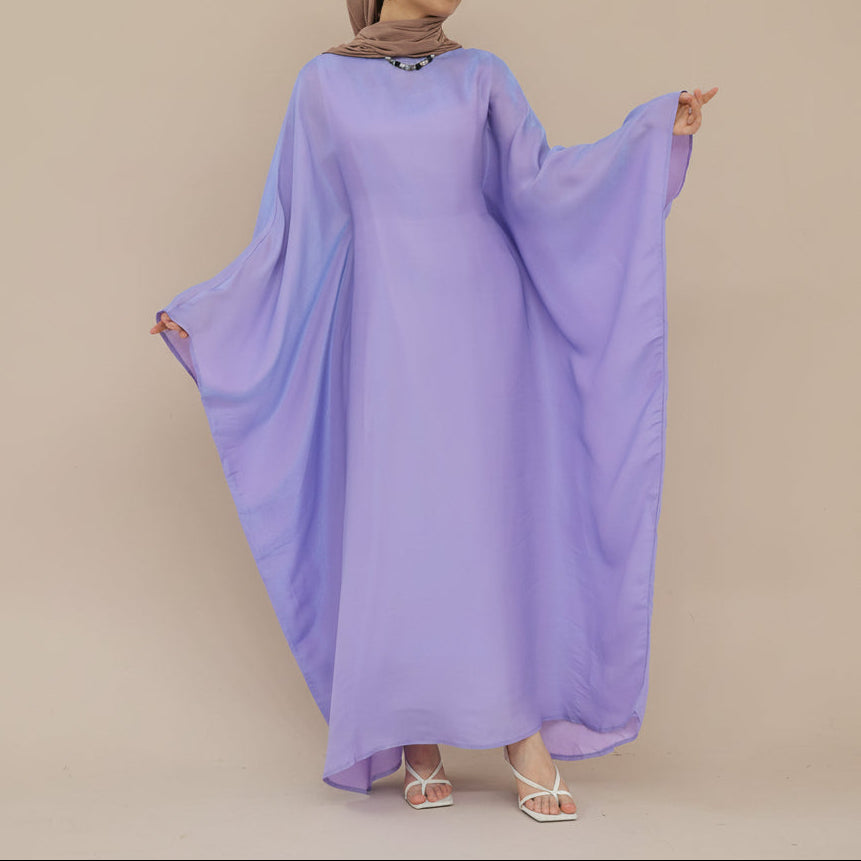 Abito da sera metallizzato liquido Dariya – Abito formale modesto e scintillante di lusso