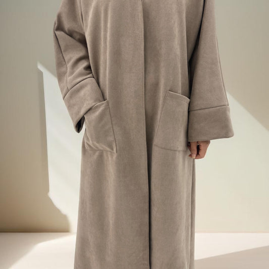 Deena Velvet Coat Abaya - Try Modest Limited