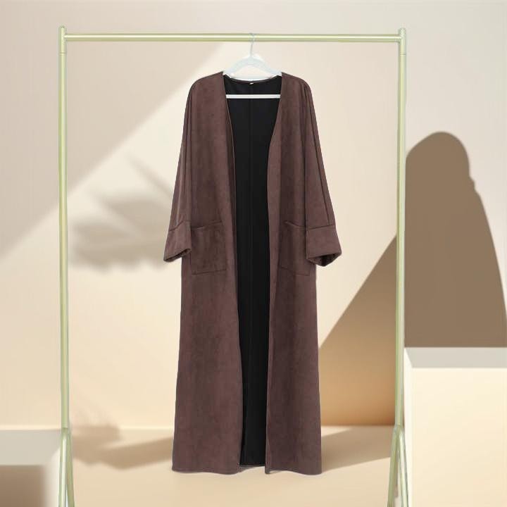 Deena Velvet Coat Abaya - Try Modest Limited