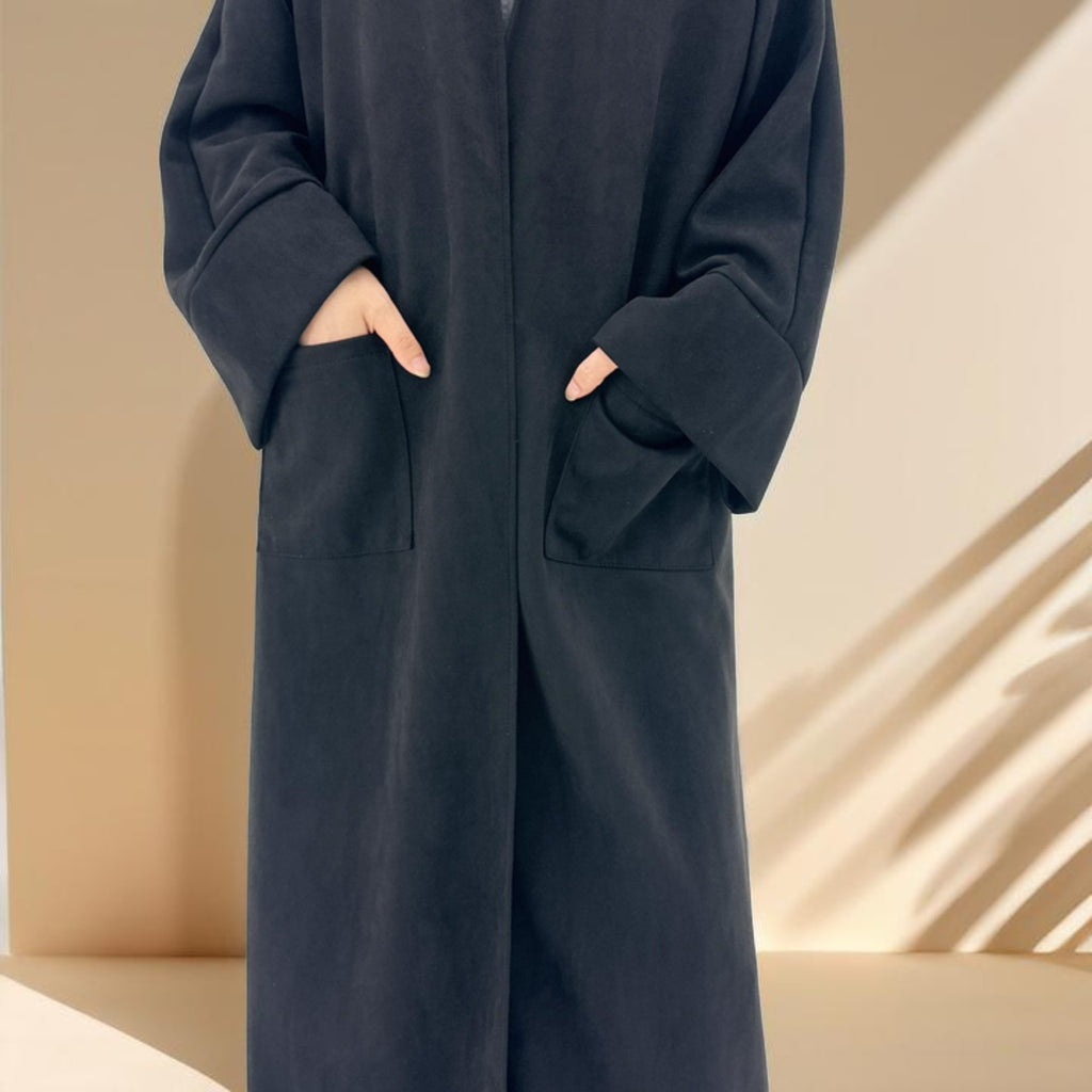 Deena Velvet Coat Abaya - Try Modest Limited
