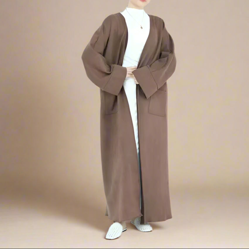 Deena Velvet Coat Abaya - Try Modest Limited