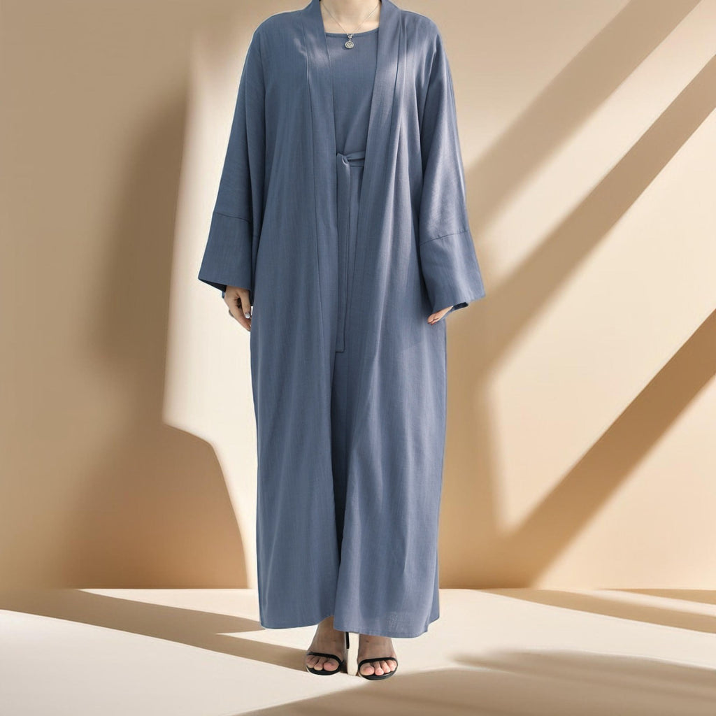 Draped duet abaya throwover and slip dress - Try Modest Limited