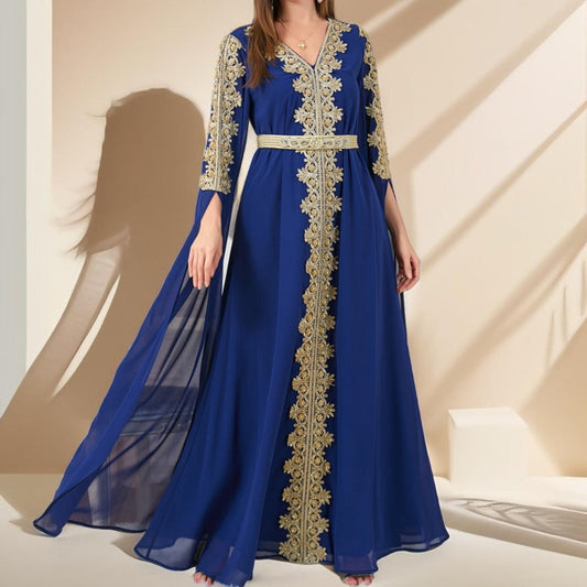 Dubai Style Kaftan with Detachable Belt - Try Modest Limited 