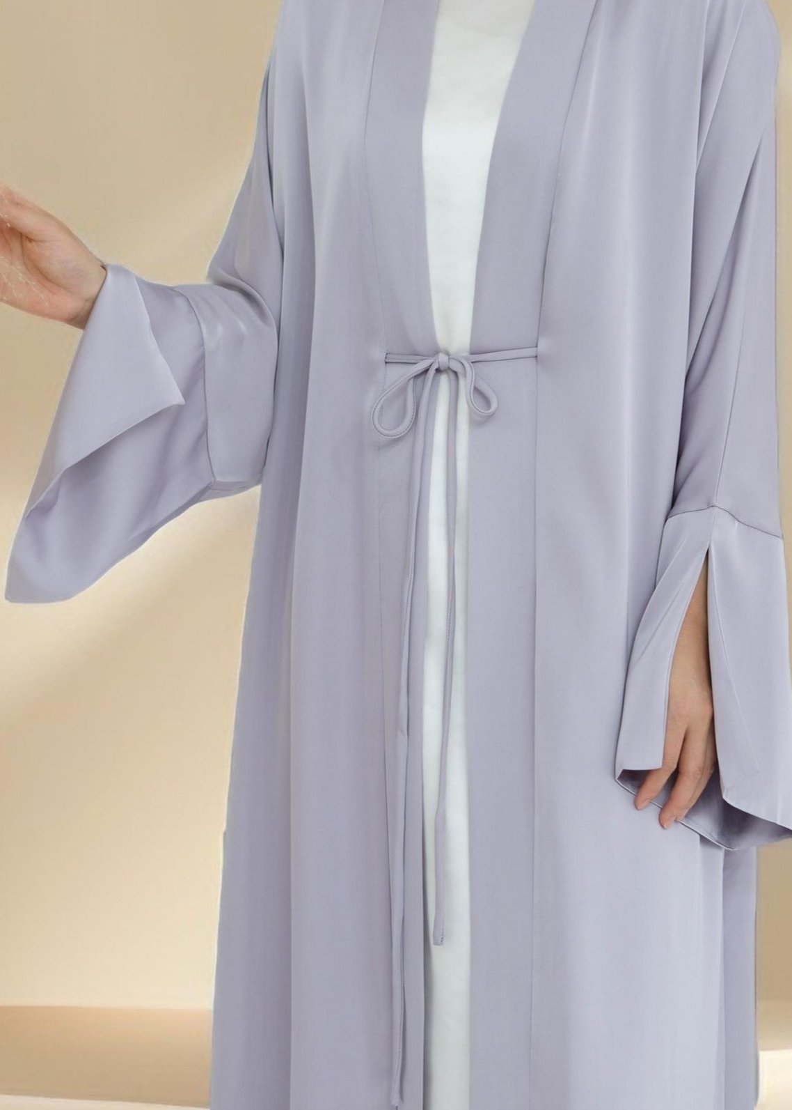 Duha Open Front Satin Abaya Try Modest Limited