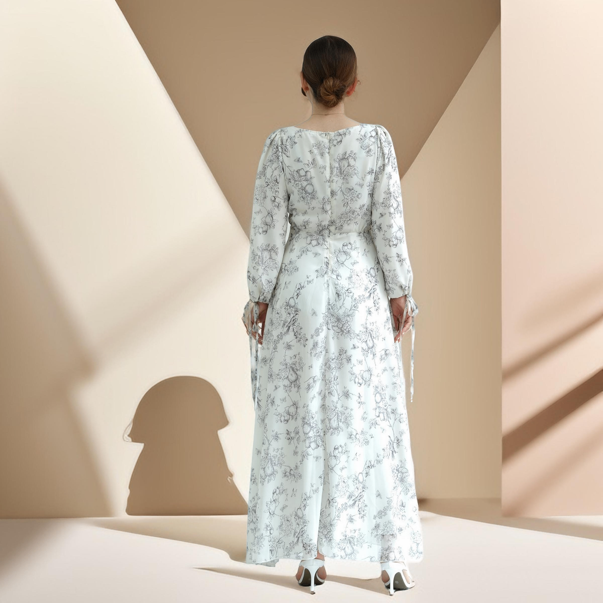 Eastern Elegance Printed Maxi Dress - Try Modest Limited