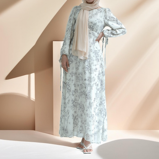 Eastern Elegance Printed Maxi Dress Try Modest Limited