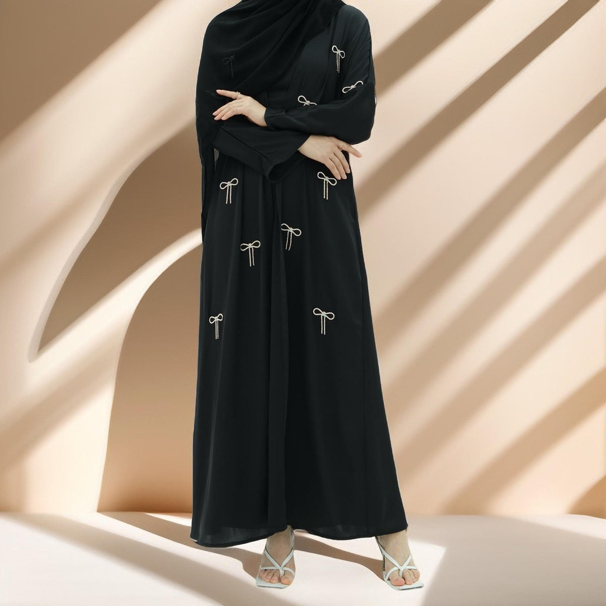 Elara Chic – Satin Abaya Set - Try Modest Limited