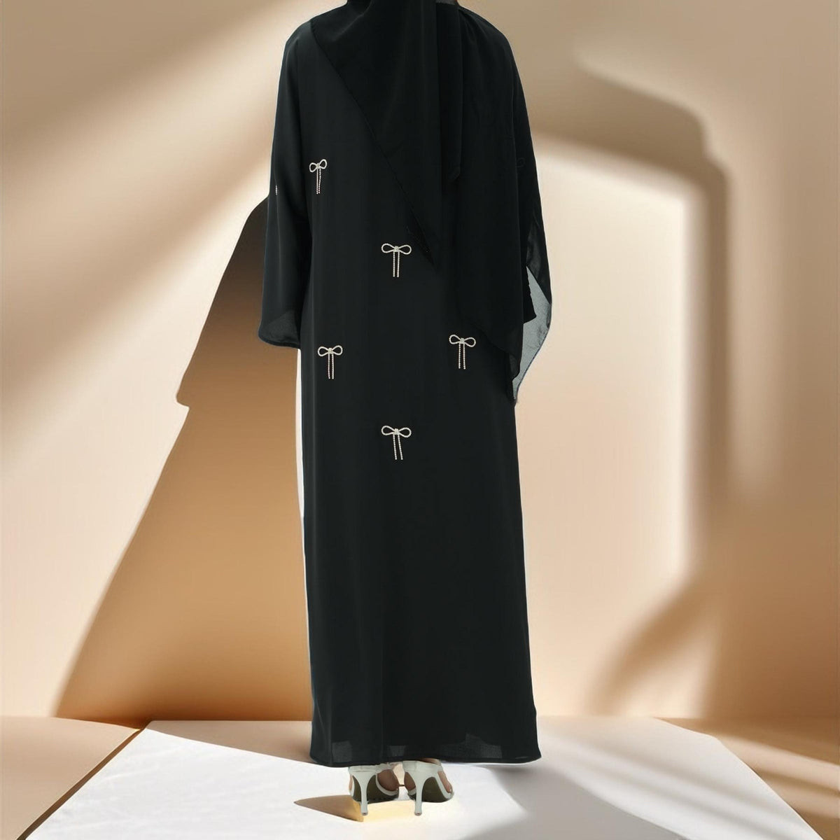 Elara Chic – Satin Abaya Set - Try Modest Limited