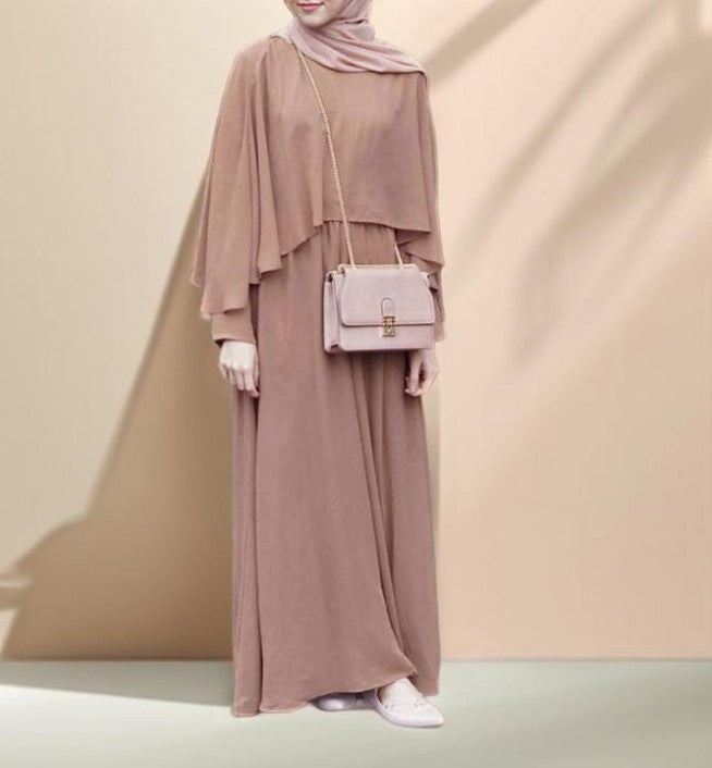 Elegant cape dress- Abaya dress - Try Modest Limited