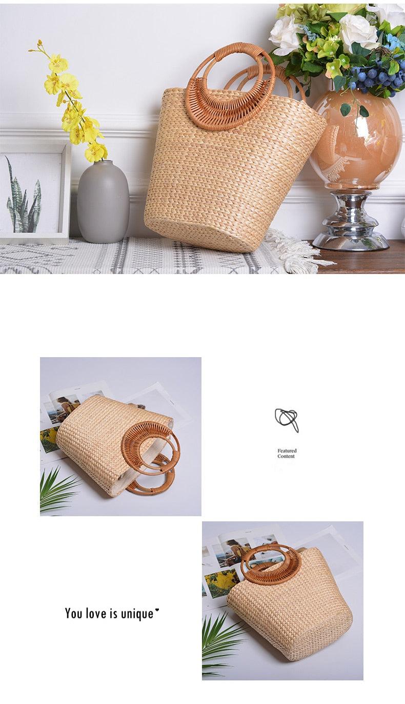 Elegant woven straw beach bags - Try Modest Limited