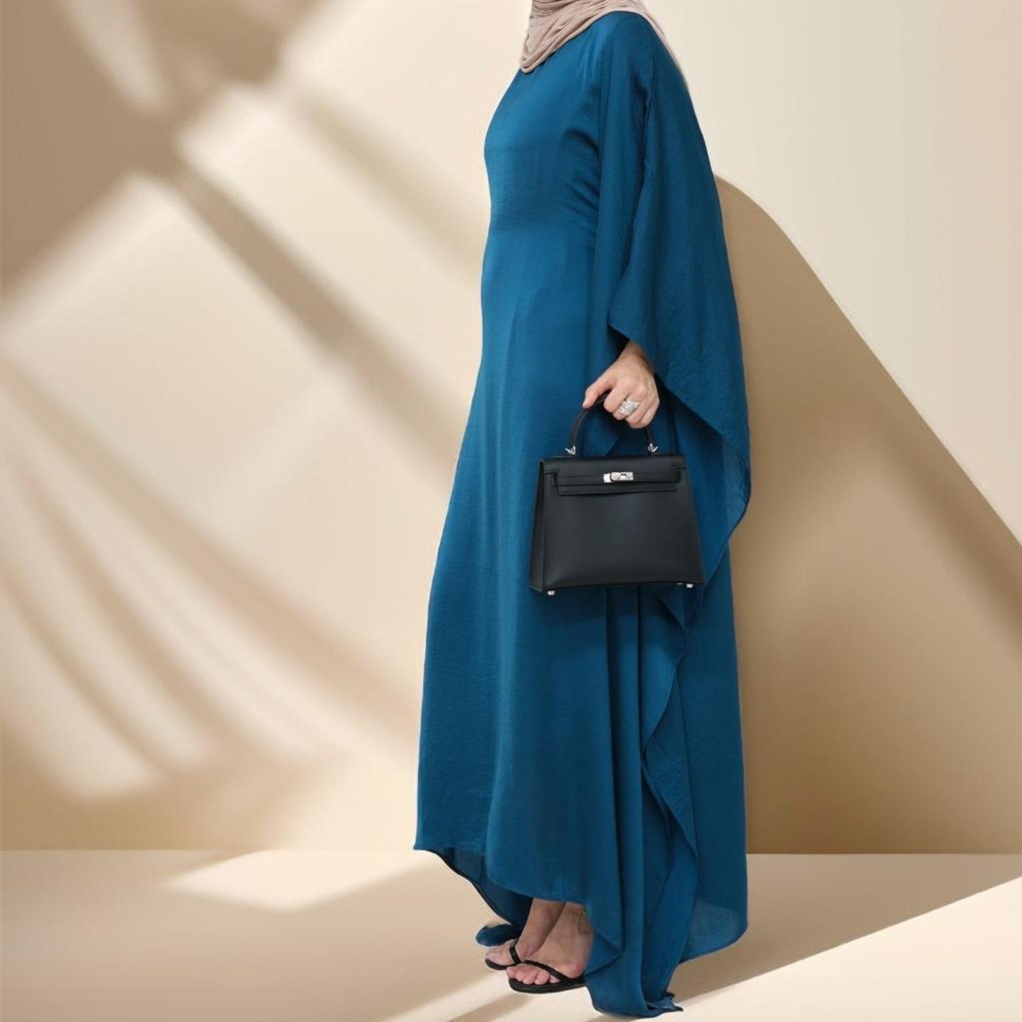 Elegant Flattering Dress with Inner Tie Belt - Try Modest Limited 