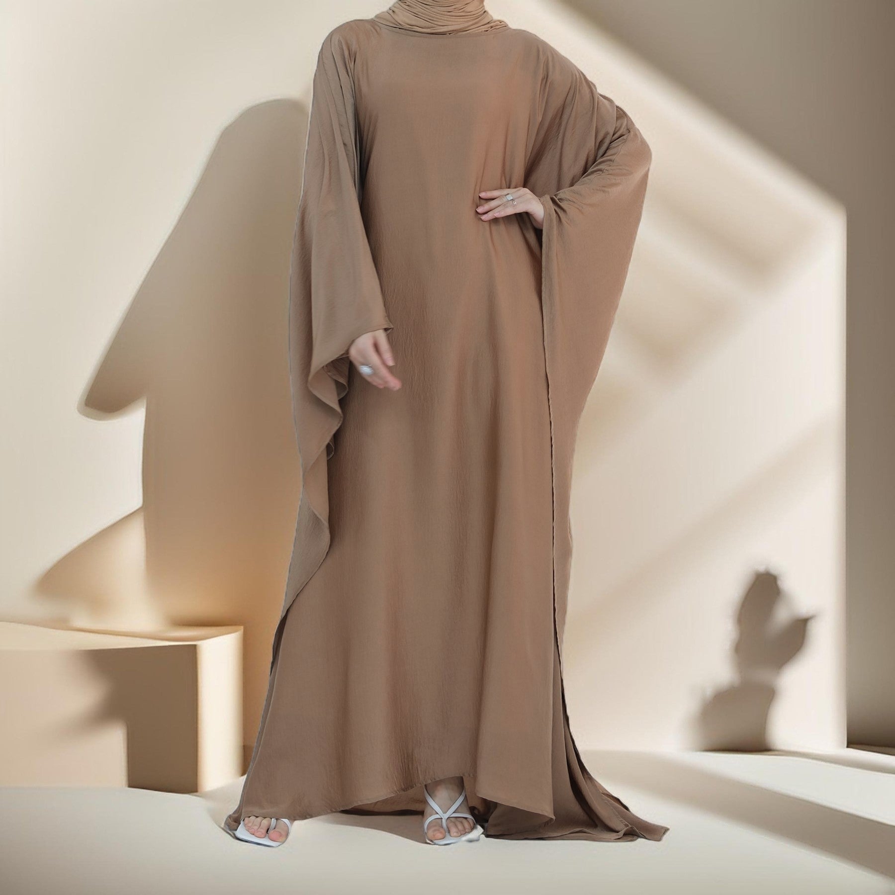 Elegant Flattering Dress with Inner Tie Belt - Try Modest Limited 