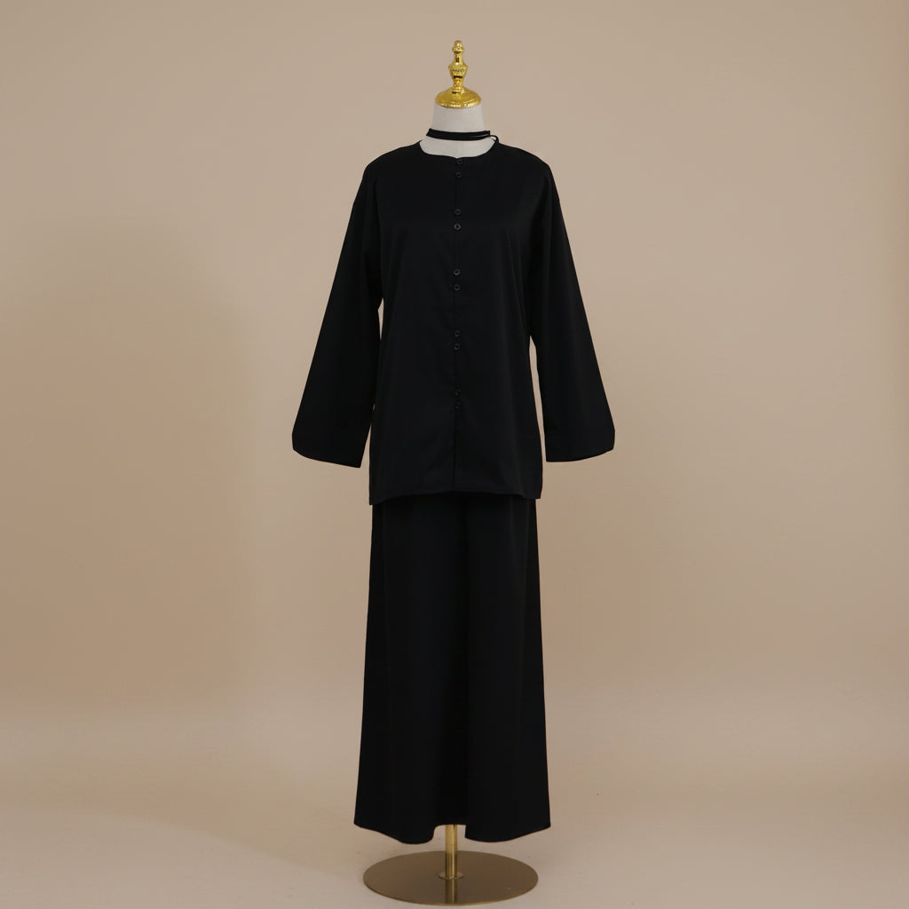 Conjunto a juego de túnica con cinturón y pantalón de pierna ancha de Elowen