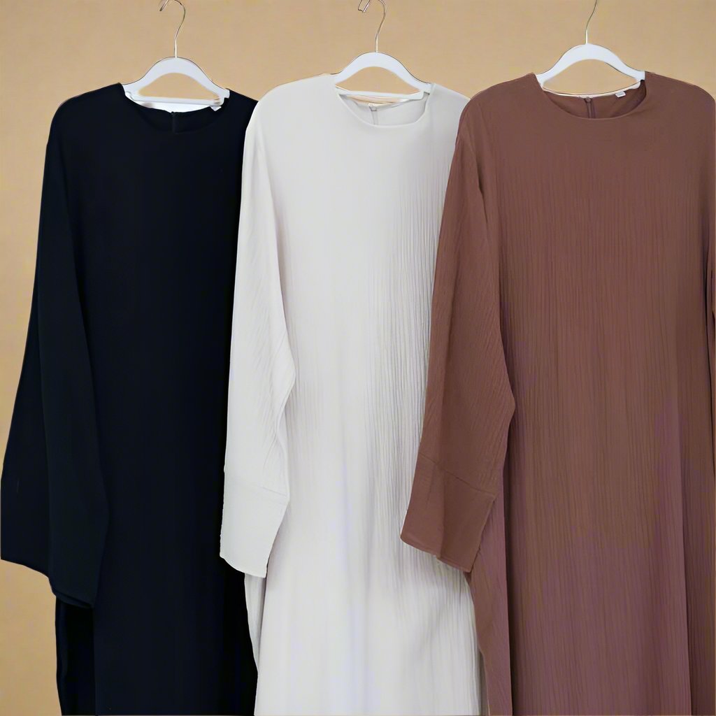 Ember Modest Abaya Dress with Pocket and Split Sleeve Cuffs Try Modest Limited