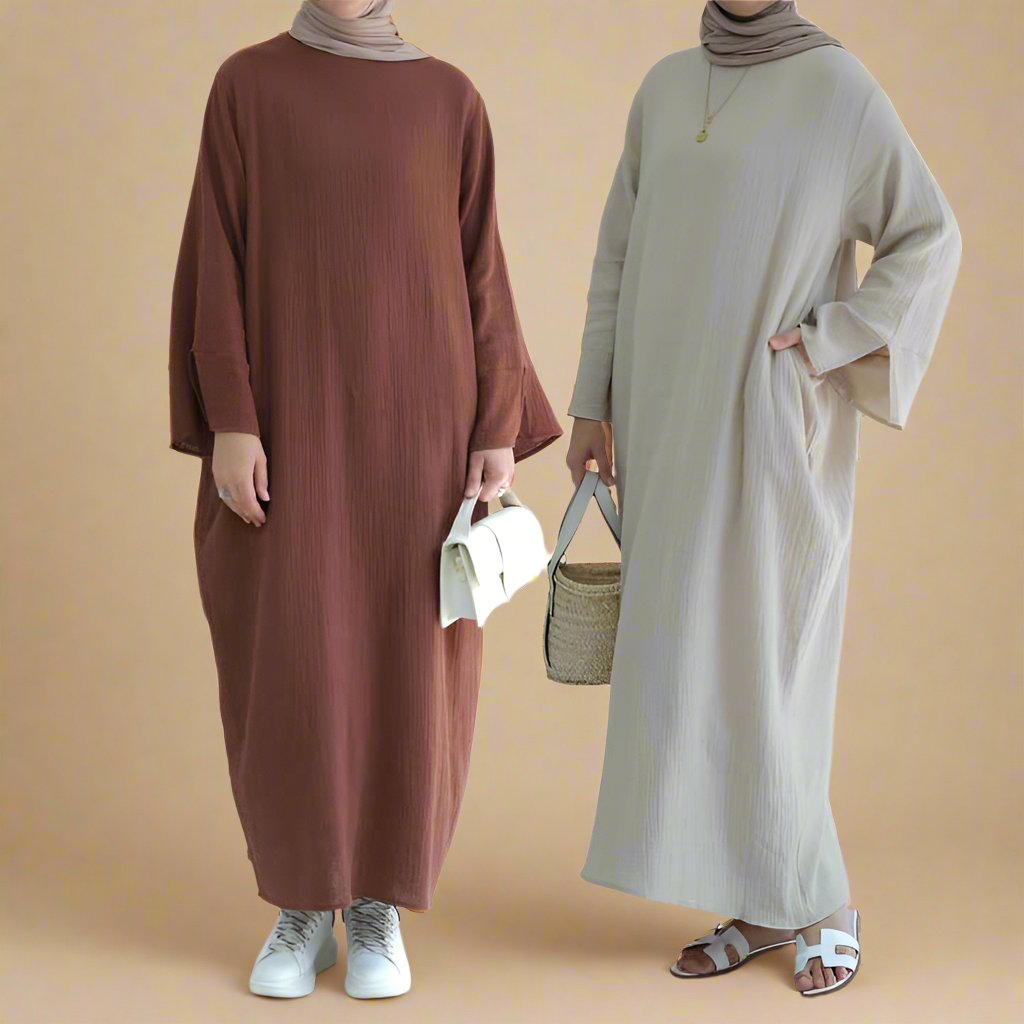 Ember Modest Abaya Dress with Pocket and Split Sleeve Cuffs Try Modest Limited