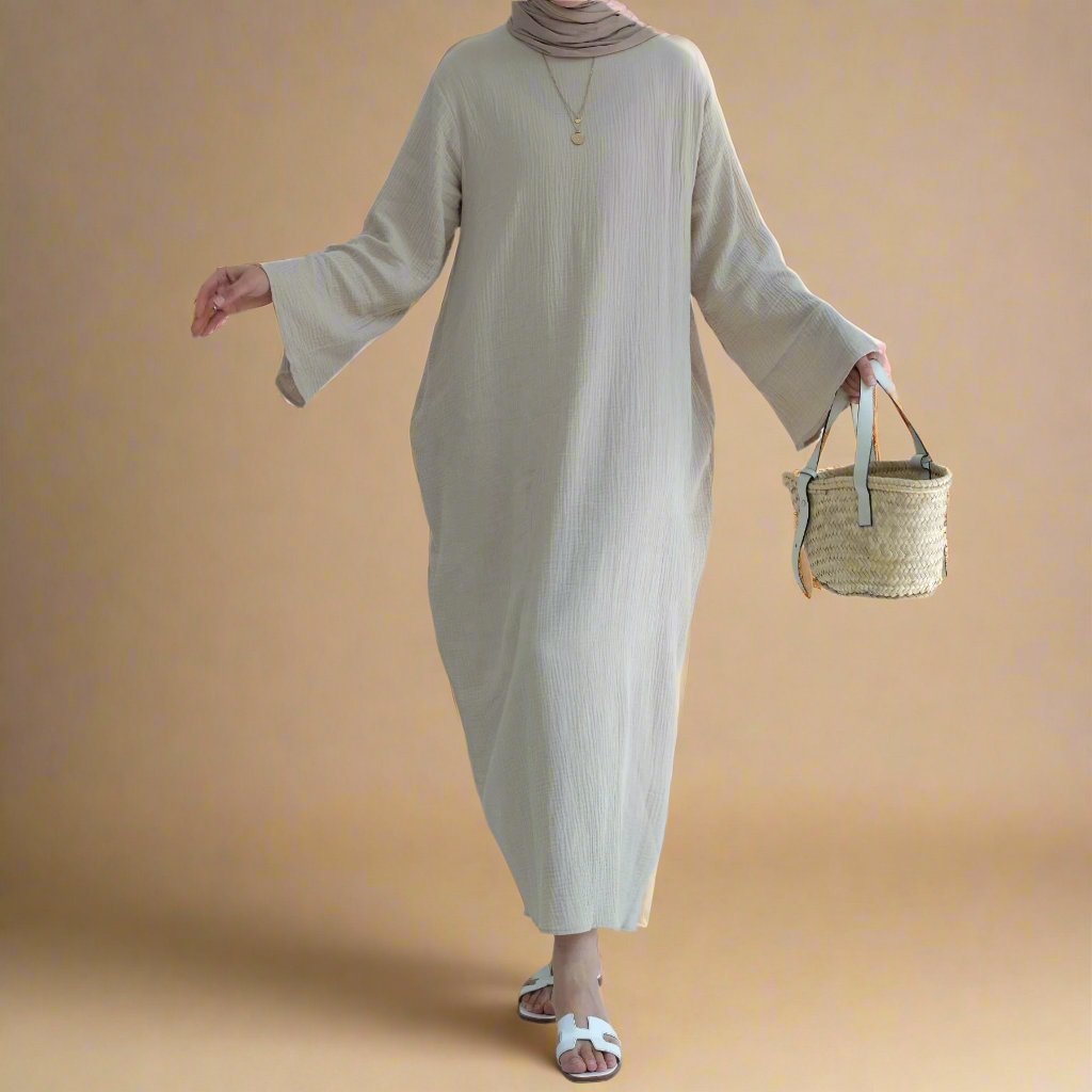 Ember Modest Abaya Dress with Pocket and Split Sleeve Cuffs Try Modest Limited